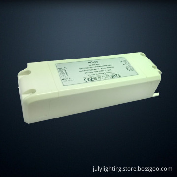 led strip light power supply 12v 30w triac dimmable with high power factor